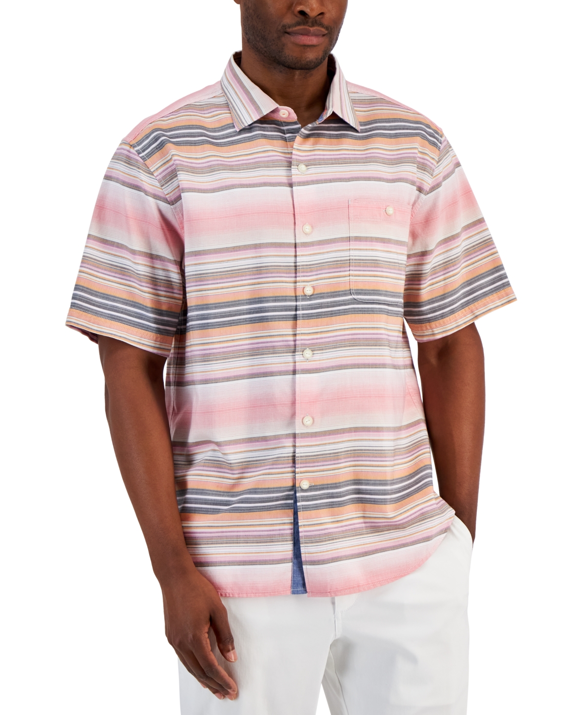 Tommy Bahama Men's Tortola Serape Shores Short-sleeve Shirt In Orange Pepper