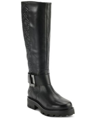 KARL LAGERFELD PARIS Women s Meara Buckled Riding Boots Macy s