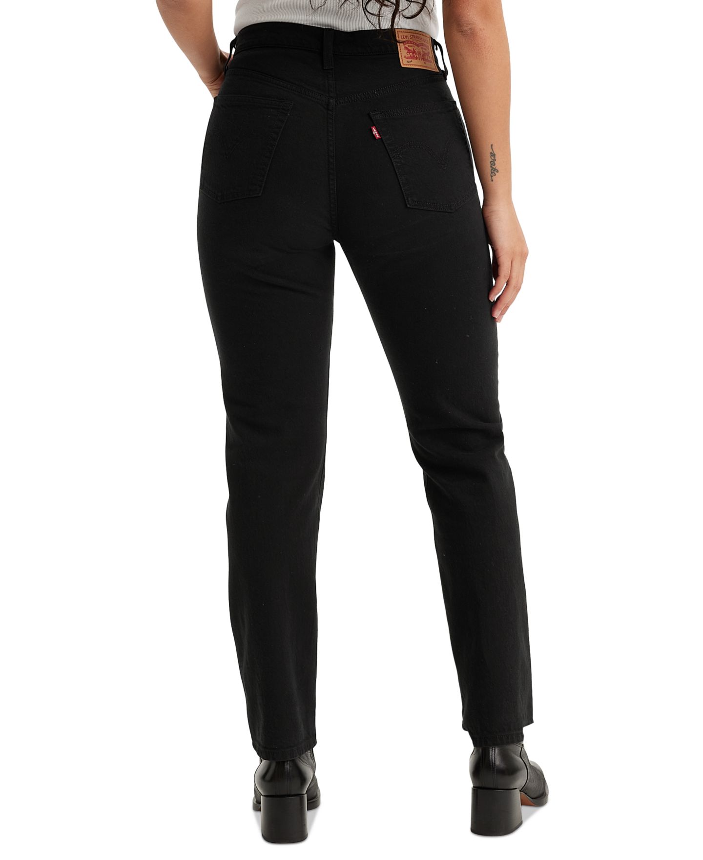 Женские джинсы Levi's 501 Original-Fit Straight-Leg, цвет: Чёрный — фото 2