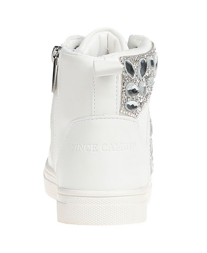 Vince Camuto Little Girls Lace Up High Top Court with Rhinestones for