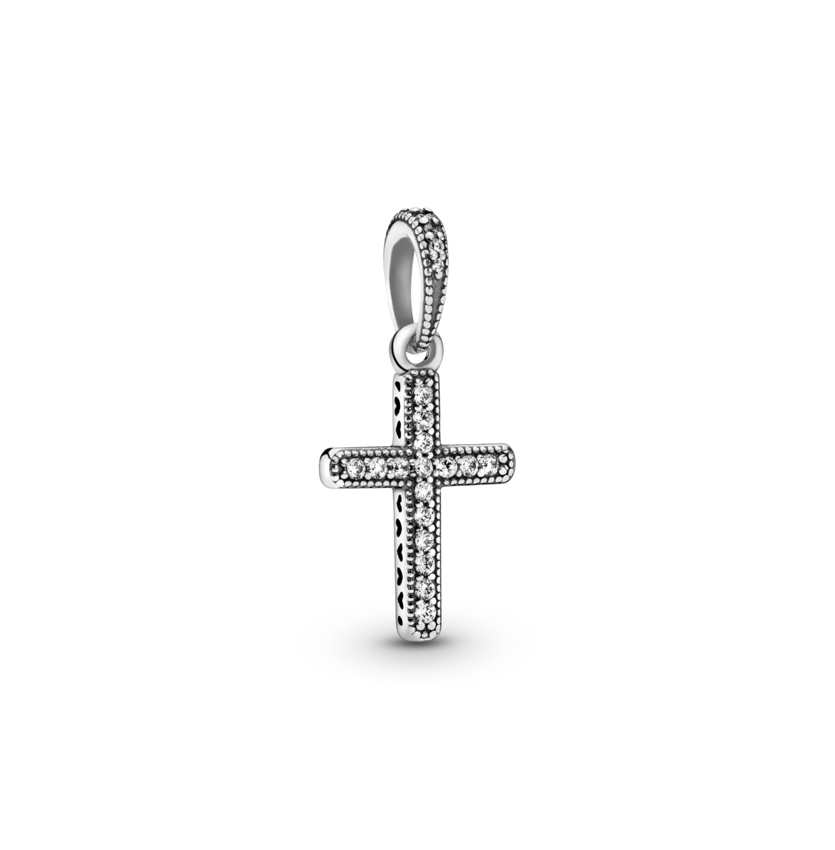 Pandora Sparkling Cubic Zirconia Cross Pendant In Silver