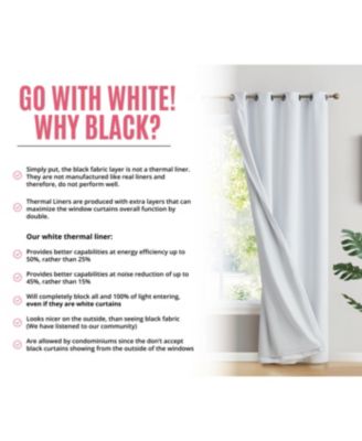 Dakota 100% Complete Blackout Lined Drapery with Double Layer Thermal Insulated Energy Efficient Window Curtain Grommet Panels, Set of 2