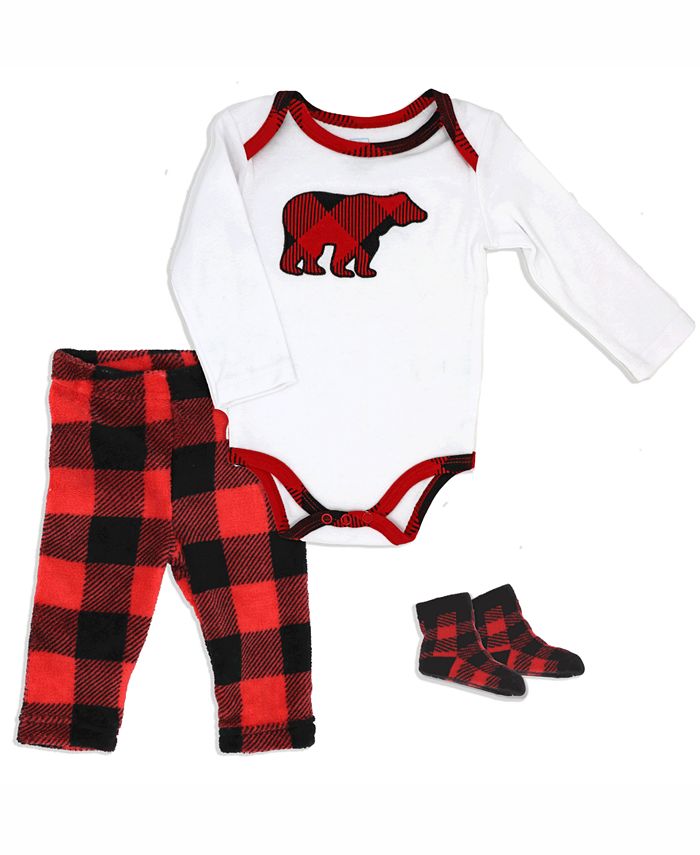 Baby girl buffalo plaid pajamas top