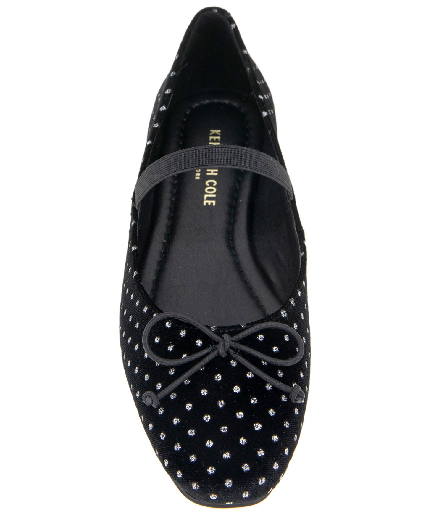 Женские балетки Kenneth Cole New York Myra Square Toe Ballet Flats, цвет: Чёрный / Серебристый — фото 7