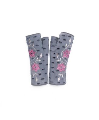 Women s Artisan Crafted Fleece Lined Primrose Fingerless Jersey Gloves