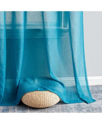 Lauren Semi Sheer Light Filtering Transparent Pocket Top & Back Tab Lightweight Window Curtains Drapery Panels Bedroom & Living Room, 2 Panels