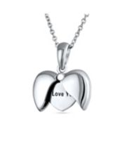 Macy's Sterling Silver Four Photo Engraved Locket Necklace