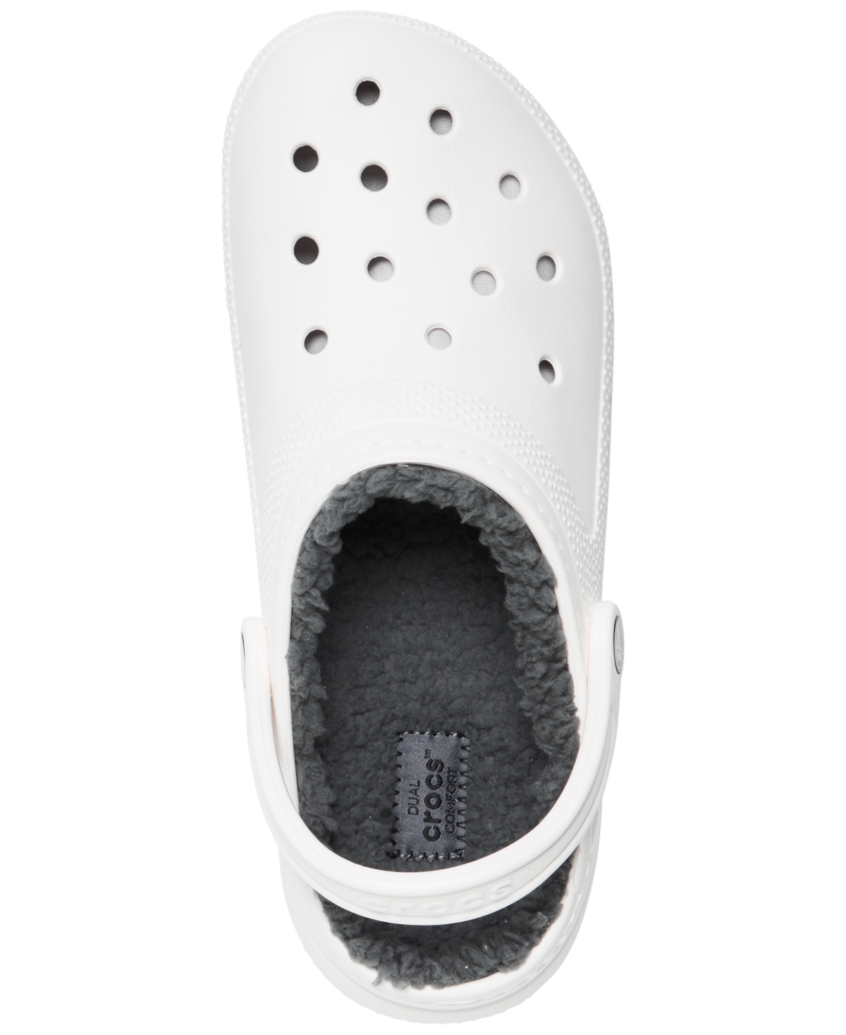 Crocs Men's And Women's Classic Lined Clogs From Finish Line In White,gray