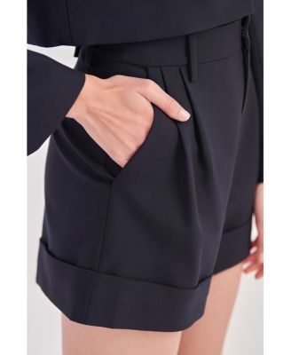 Women's High-waisted Cuffed Shorts