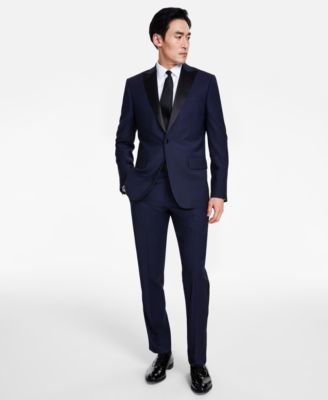 Shop Brooks Brothers B By  Mens Classic Fit Stretch Solid Tuxedo Separates In Navy