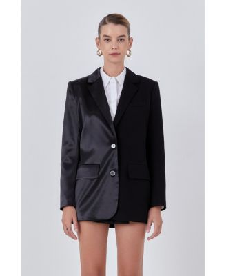 Women's Satin Suit Blazer