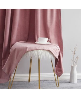 Sawyer Premium Luxurious Lush Velvet Soft Light Filtering Grommet Window Curtains - Set of 2 Panels