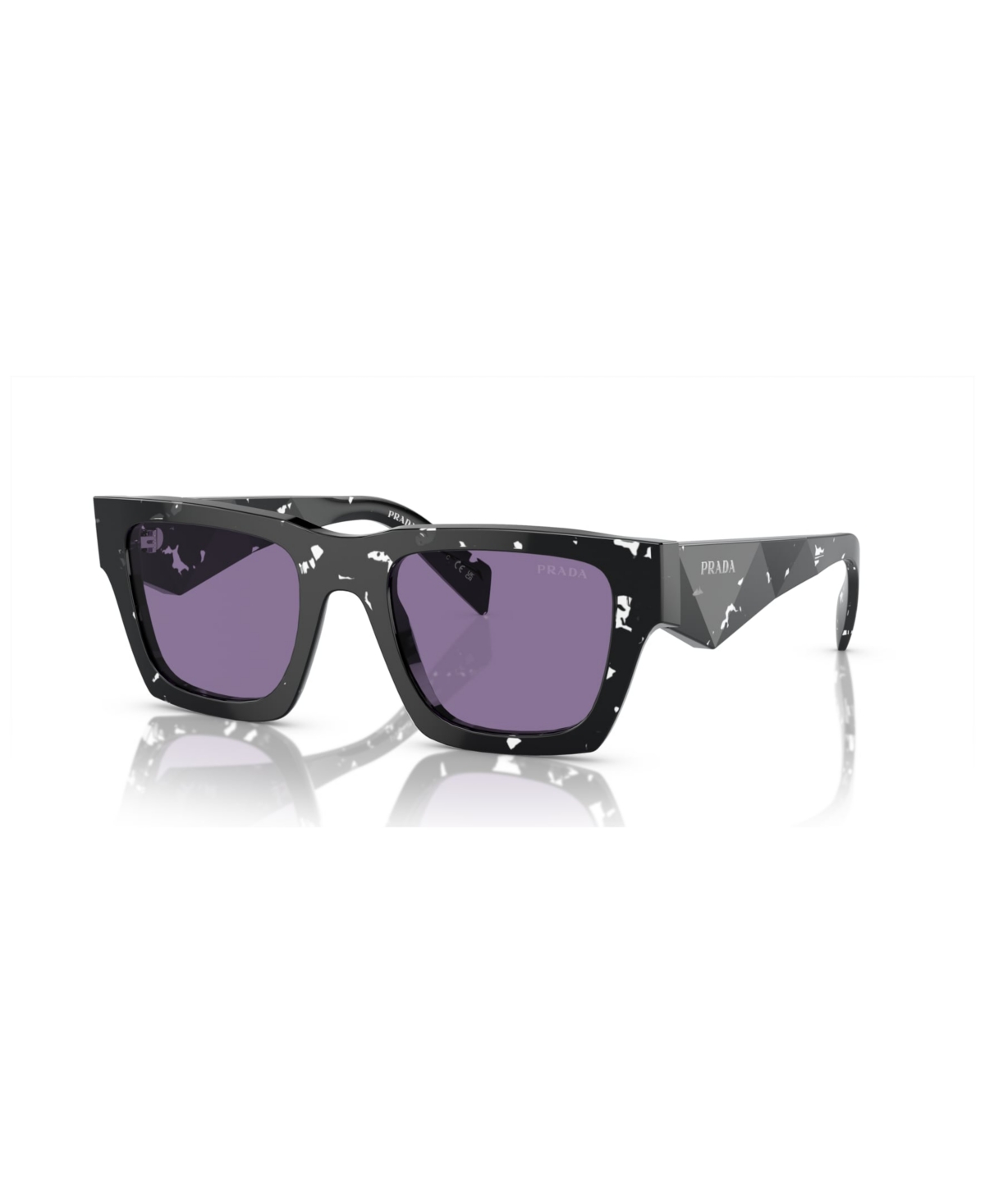 Shop Prada Men's Sunglasses, Mirror Pr A06s In Tortoise Black Crystal
