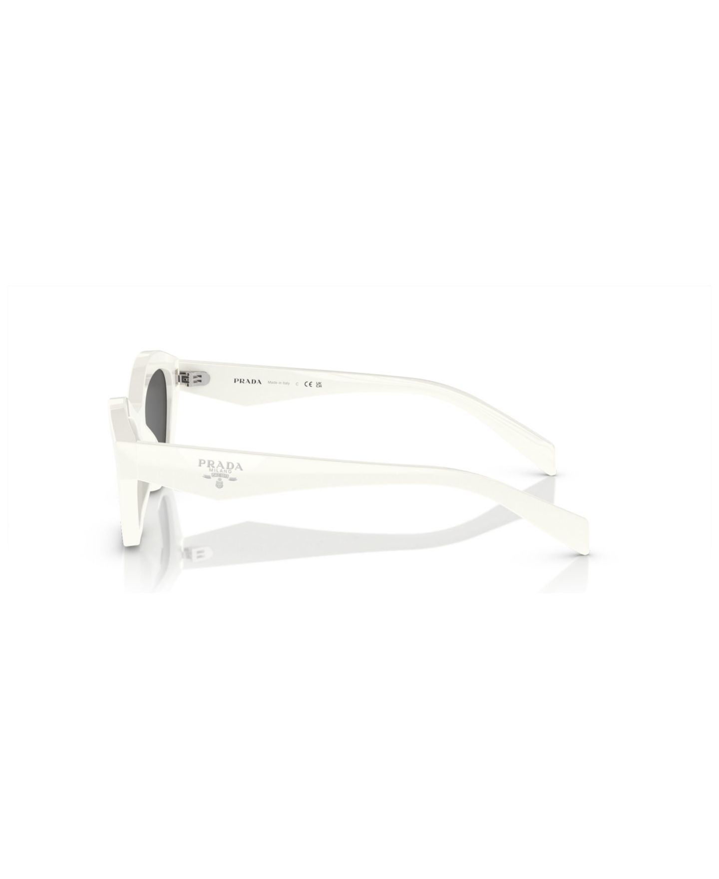 Женские солнцезащитные очки PRADA Butterfly Sunglasses, PR A02S, цвет: Белый — фото 2
