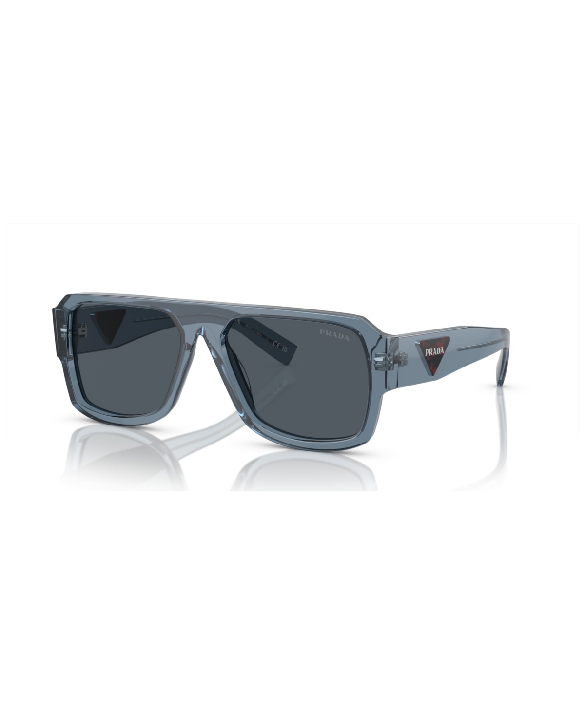 Shop Prada Men's Sunglasses Pr 22ys In Transparent Gray