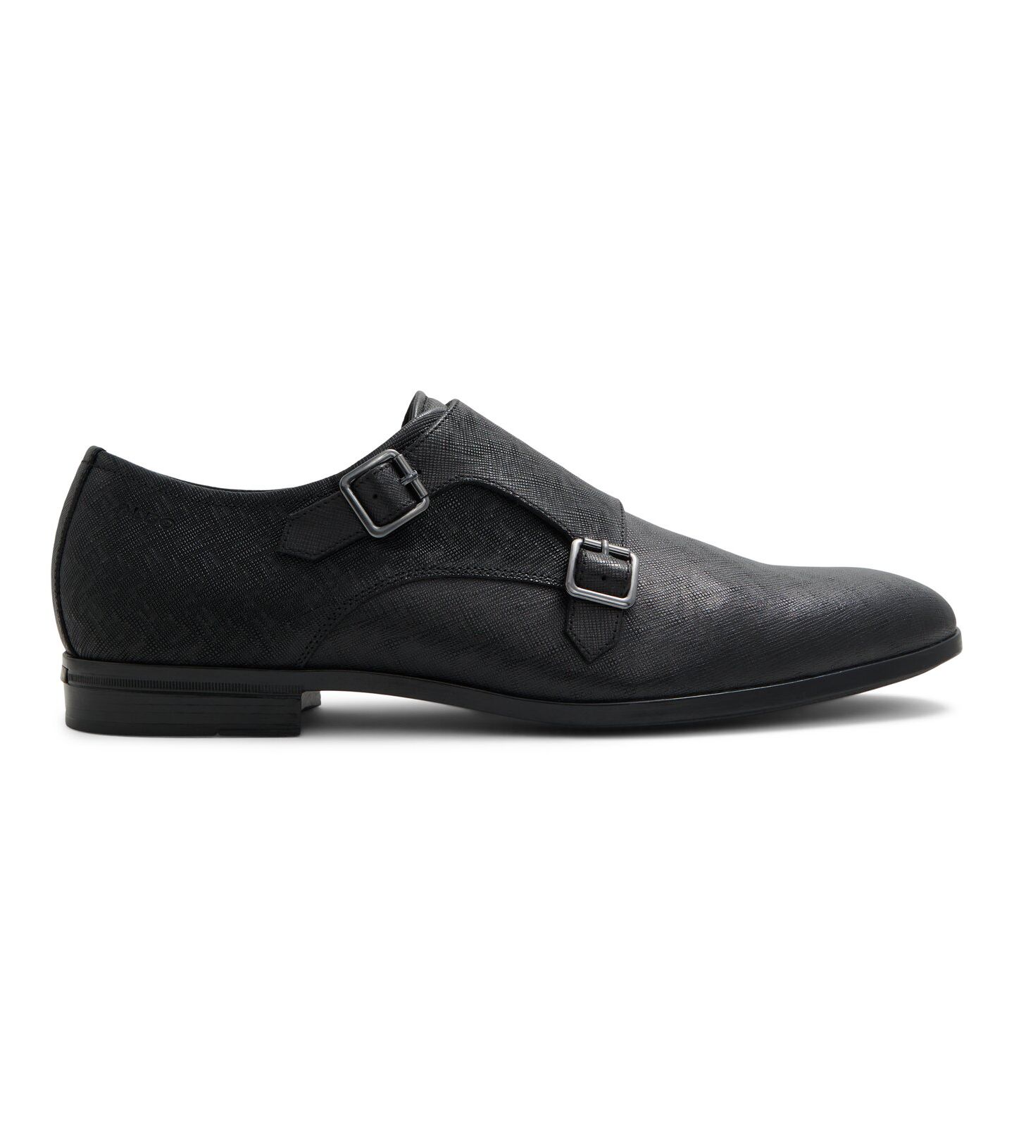 Мужские туфли ALDO Benedetto Monk Strap Shoes- Wide Width, цвет: Чёрный — фото 2