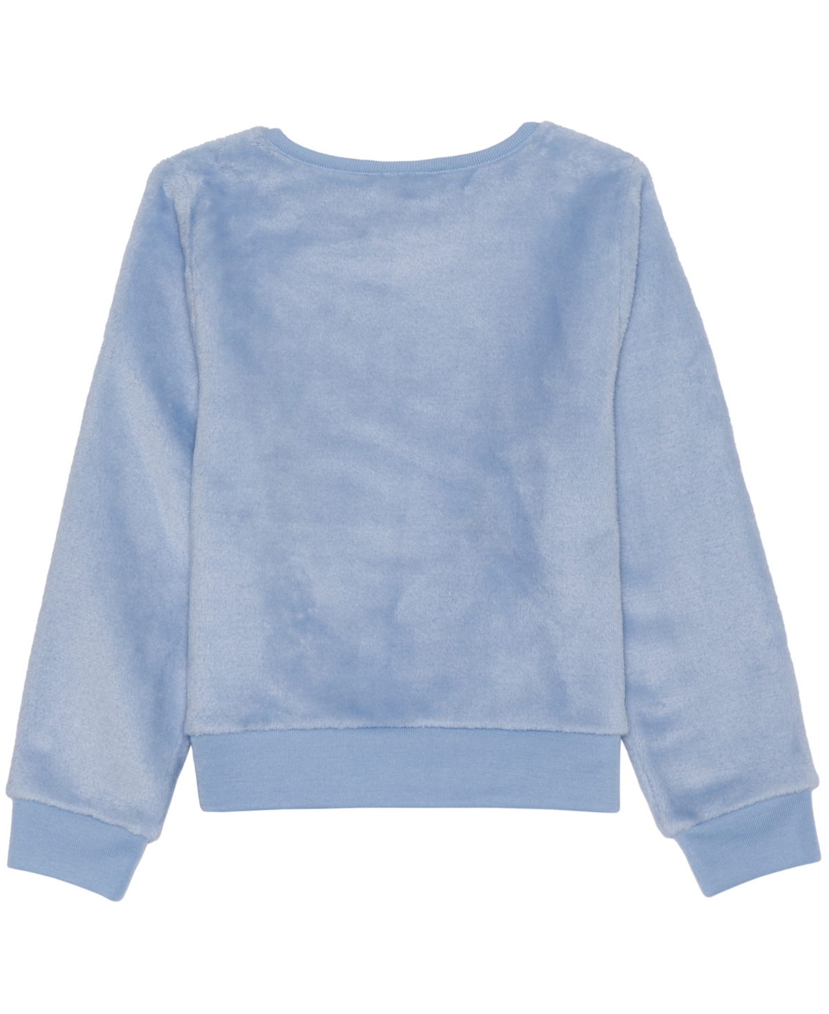 Shop Disney Toddler Girls Stitch Happy Holidays Long Sleeve Plush Pullover Sweatshirt In Blue