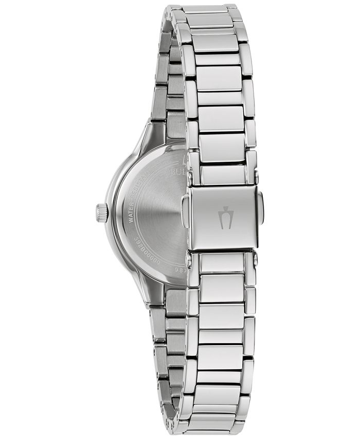 Bulova Women's Classic Crystal Stainless Steel Bracelet Watch Box Set ...