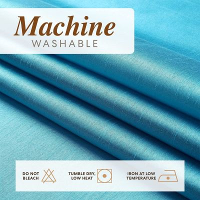 Montauk Accents 2 Piece Turquoise Blue Lightweight Sheer Grommet Top Window Curtain Panels