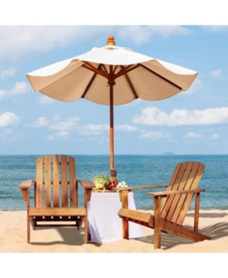 Westport Outdoor Patio Traditional Acacia Wood Adirondack Chair