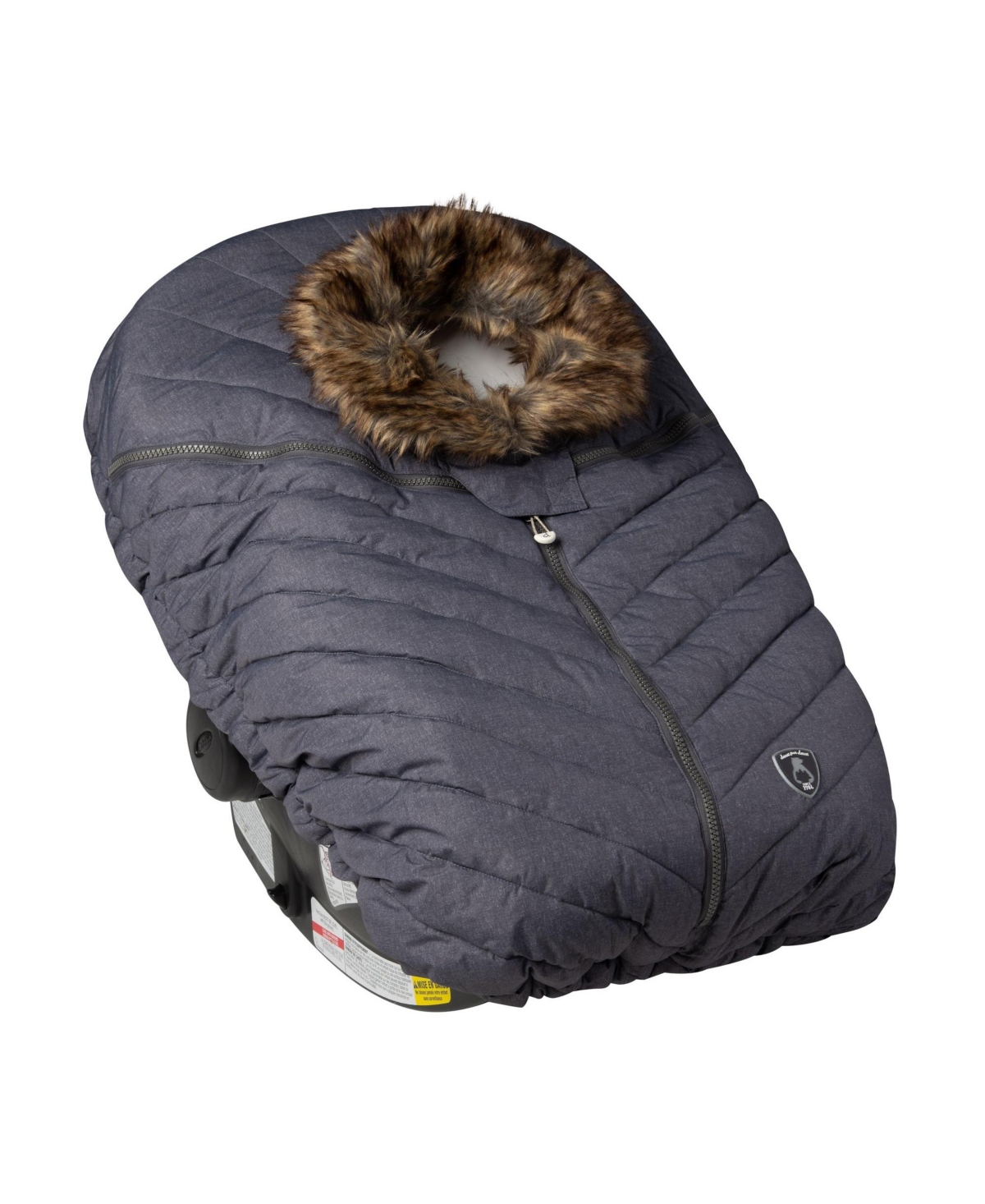 Baby Unisex Winter Car Seat Cover Dark Grey With Textured Print - Infant|Toddler - Dark grey with textured print
