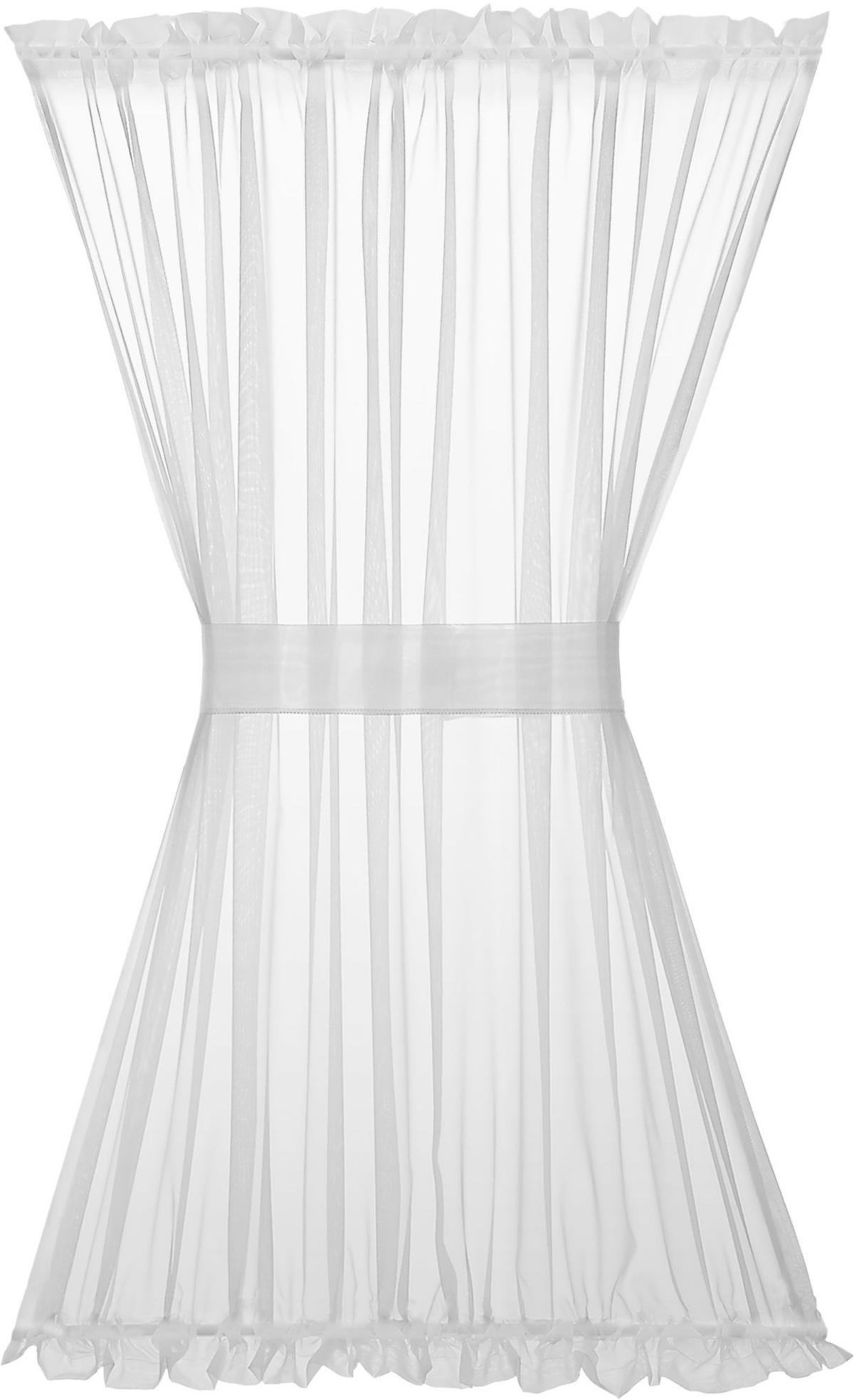 Kate Aurora Luxurious Batiste Sheer French Door Curtain Panel With Tieback