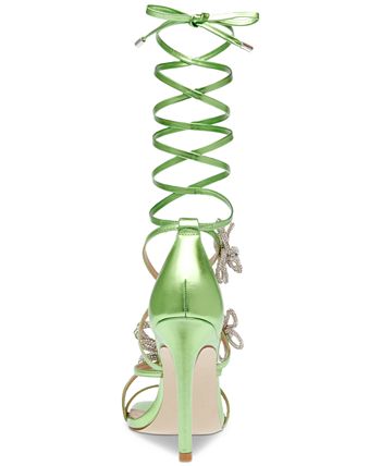 Steve madden olive green lace up sandals hot sale