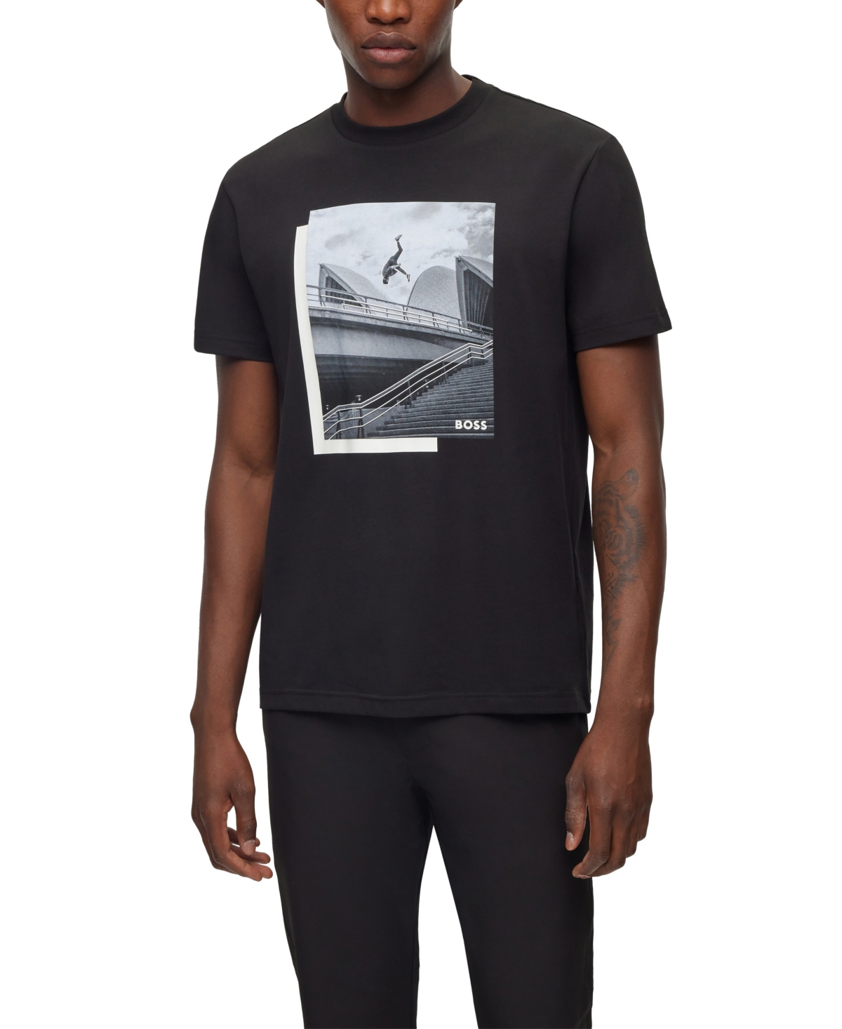 Hugo Boss Boss By  Men's Photo-print T-shirt In Black
