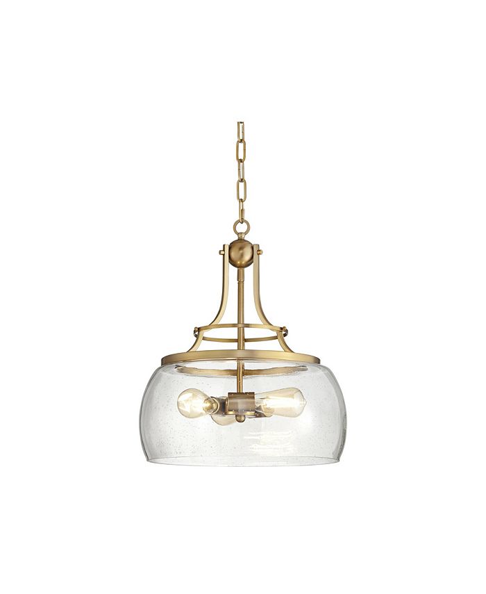 Franklin Iron Works Charleston Warm Brass Pendant Chandelier 16" Wide