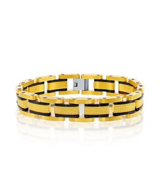 Stainless Steel Textured Link Bracelet