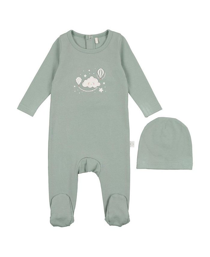 Pouf Baby Girls Cloud Graphic Footie Macy's