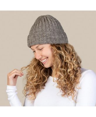 Women s Artisan Hand-Knit Denali Ribbed Wool Beanie Hat