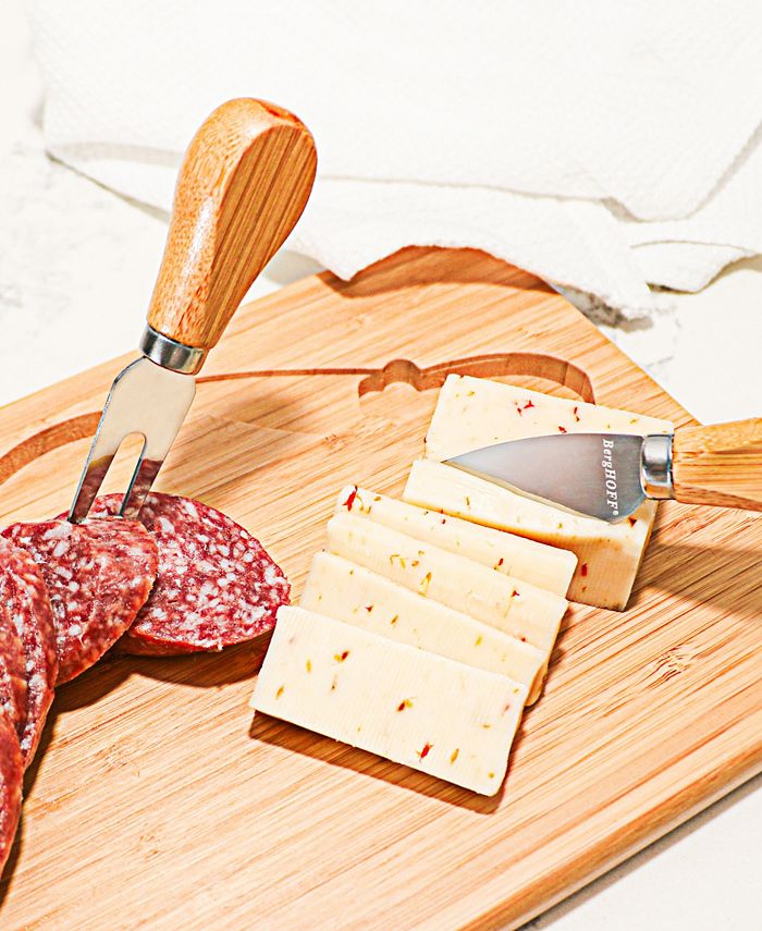 BergHOFF Bamboo 4 Piece Paddle Cheese Board Set with 3 Tools Macy's