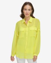 Yellow Blouse Womens Tops Macy s