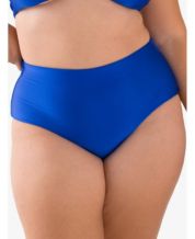 M, Blue) High Waisted Bikini Bottom for Women Tummy Control Swimsuits  Tankini Bottom Plus Size Swim Shorts on OnBuy