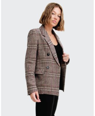 Piccadilly Wool Blend Plaid Blazer