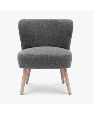 25.5" Wide Upholstered Boucle Accent Chair