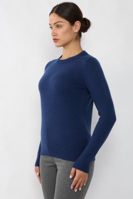 Women's 100% Pure Cashmere Long Sleeve Crew Neck Pullover Sweater
