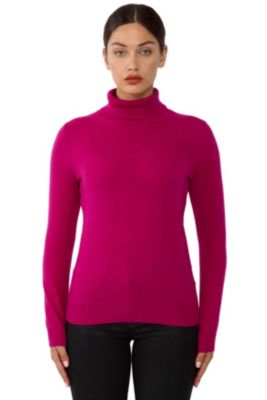 Women's 100% Pure Cashmere Long Sleeve Turtleneck Pullover Sweater