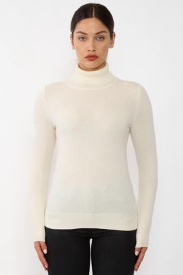 Women's 100% Pure Cashmere Long Sleeve Turtleneck Pullover Sweater