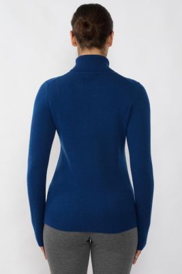 Women's 100% Pure Cashmere Long Sleeve Turtleneck Pullover Sweater