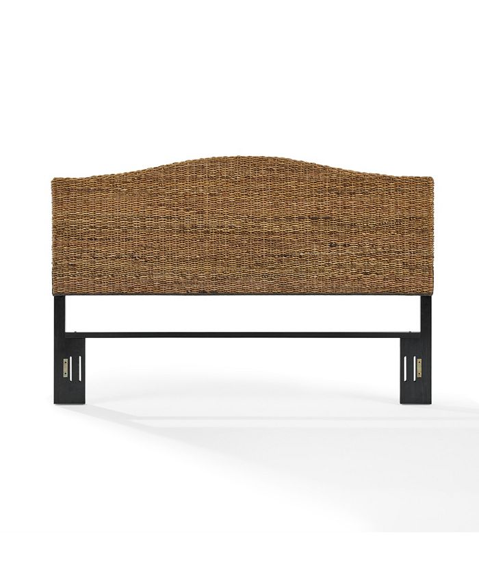 Crosley Furniture Serena 82.5" Banana Leaf King Rattan Headboard Macy's