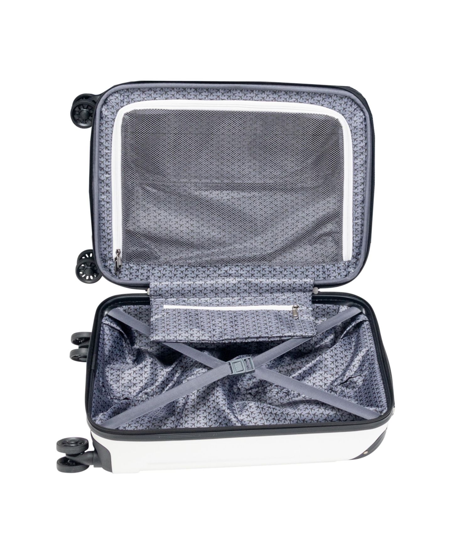 Чемодан Kenneth Cole Reaction Flying Axis 20" Hardside Expandable Carry-on Luggage, цвет: Кокосовый белый — фото 5