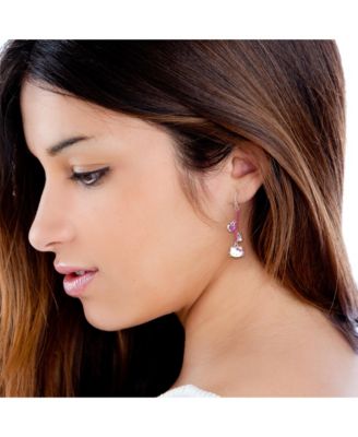 Sanrio Womens Pink Dangle Earrings with Charms - Officially Licensed Authentic