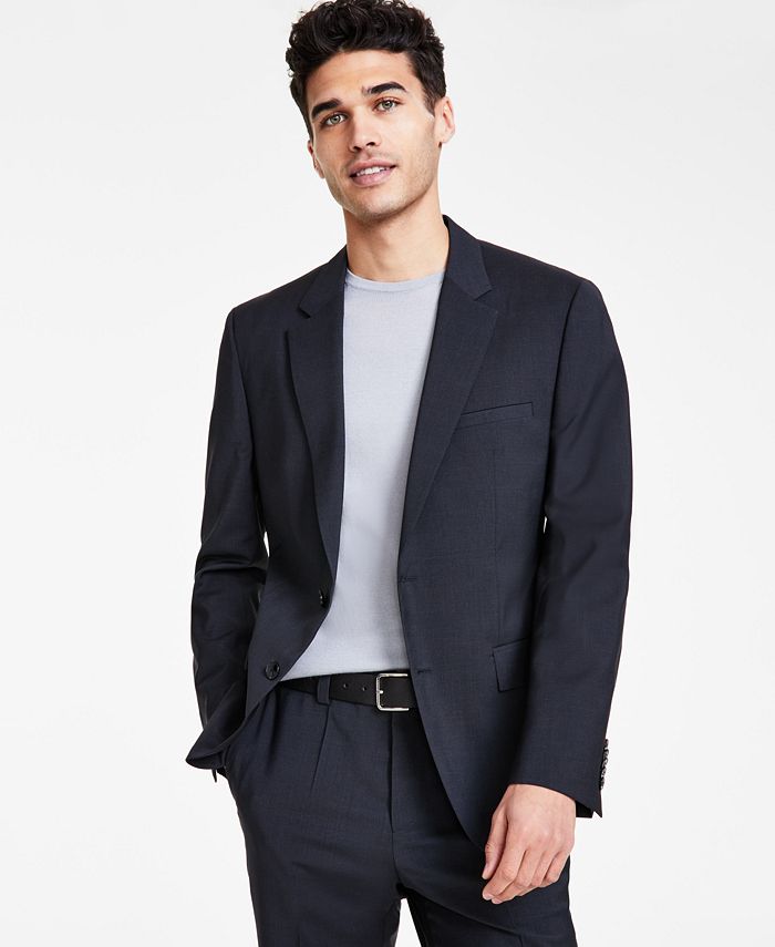 HUGO Boss Men's Modern Fit Charcoal Wool Suit Jacket - Macy's