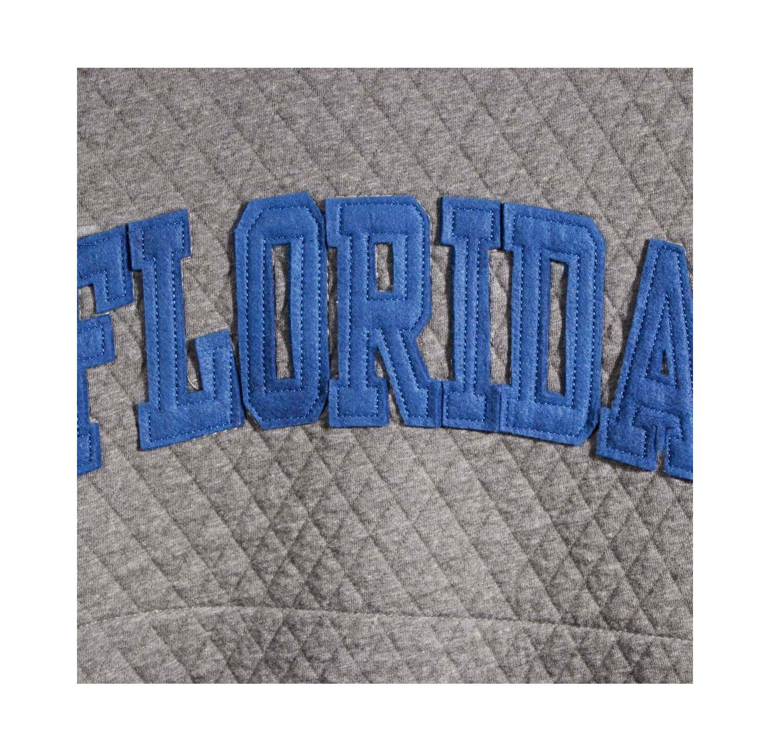 Women's Heather Charcoal Florida Gators Moose Quilted Pullover Sweatshirt