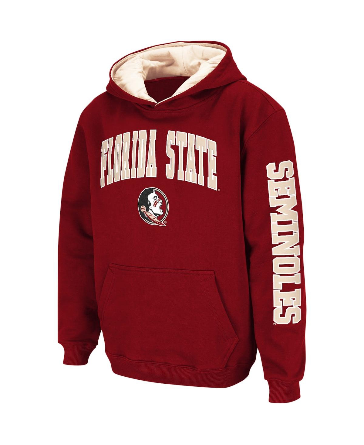 Colosseum Big Boys  Garnet Florida State Seminoles 2-hit Team Pullover Hoodie In Garnet