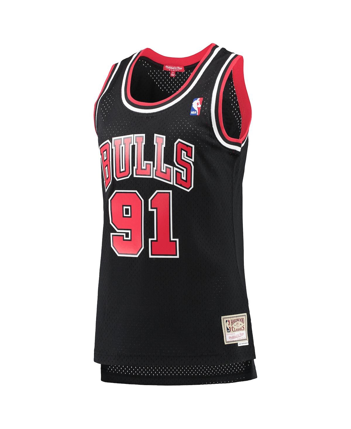 Women's Mitchell & Ness Dennis RodmanChicago Bulls Hardwood Classics Swingman Jersey - Black