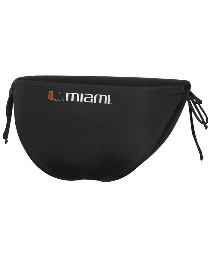 G Iii Sports By Carl Banks Womens Black Miami Hurricanes Face Off Bikini Bottom Macys 