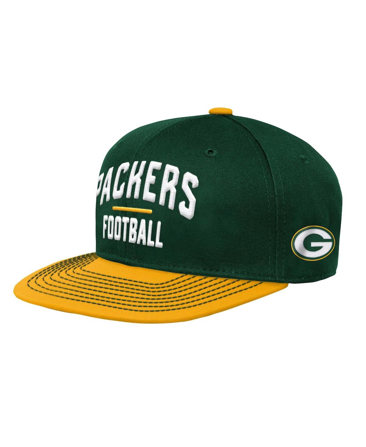 Cokem Kids' Youth Boys And Girls Green Green Bay Packers Lock Up Snapback Hat
